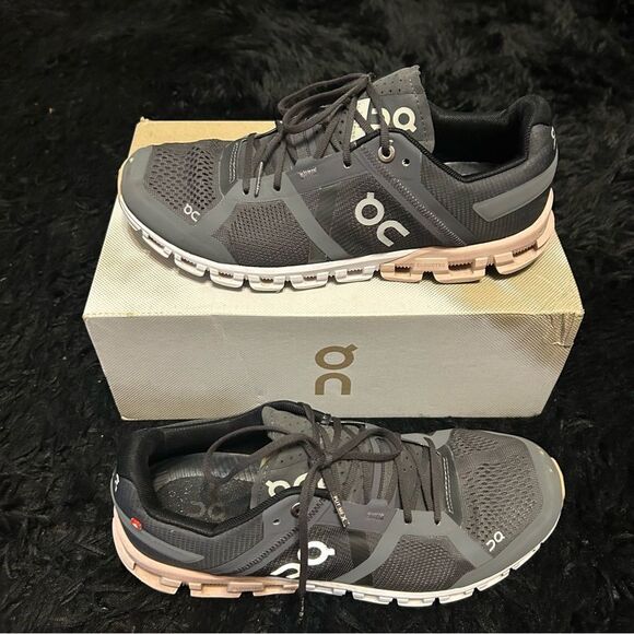 ON CLOUDFLOW black running athletic training lace up shoes sneakers women’s 9 - Picture 8 of 8